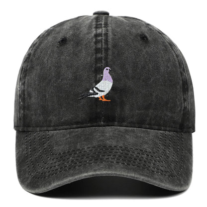 Casquette décontractée avec design oiseau en broderie