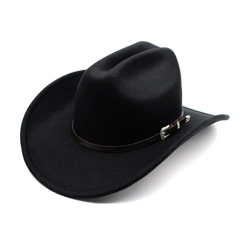 Vue de dessus d'un chapeau cowboy en feutre de laine