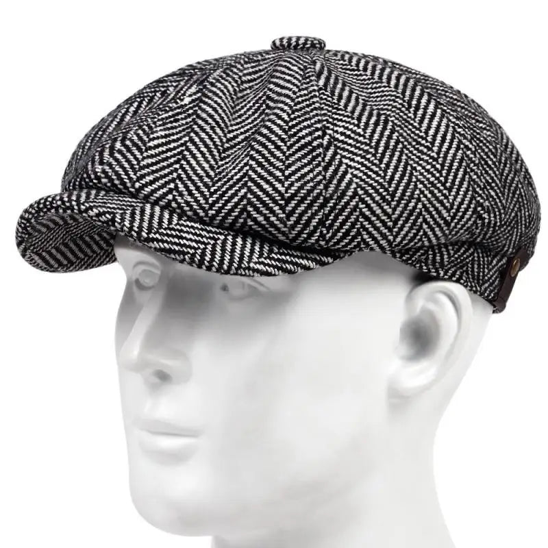 Casquette Gavroche avec motifs discrets, allure chic