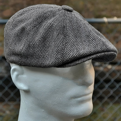 Béret en coton, texture visible, fond clair
