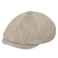 Casquette rétro en tweed gris avec doublure en satin
