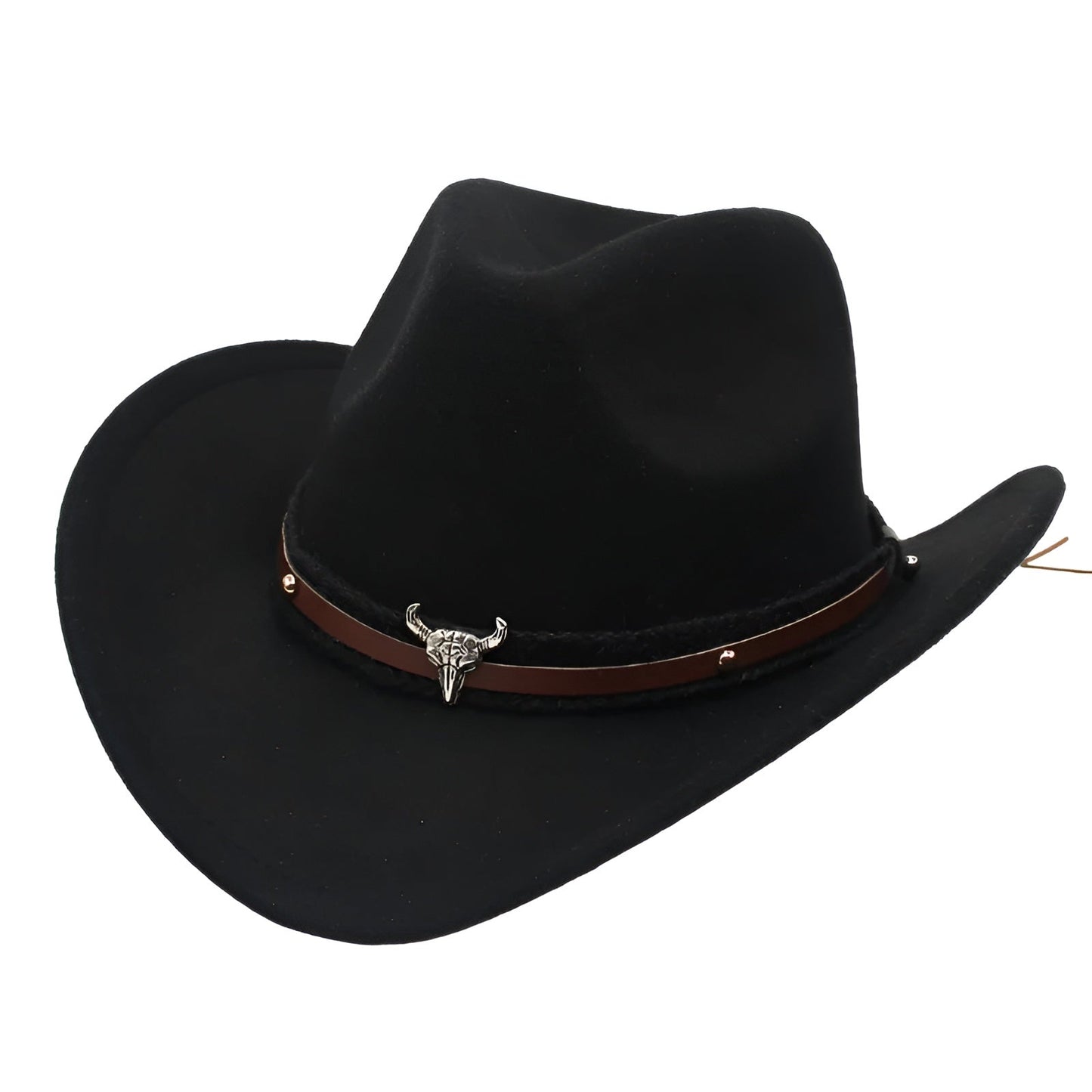 Intérieur d'un chapeau cowboy montrant la doublure