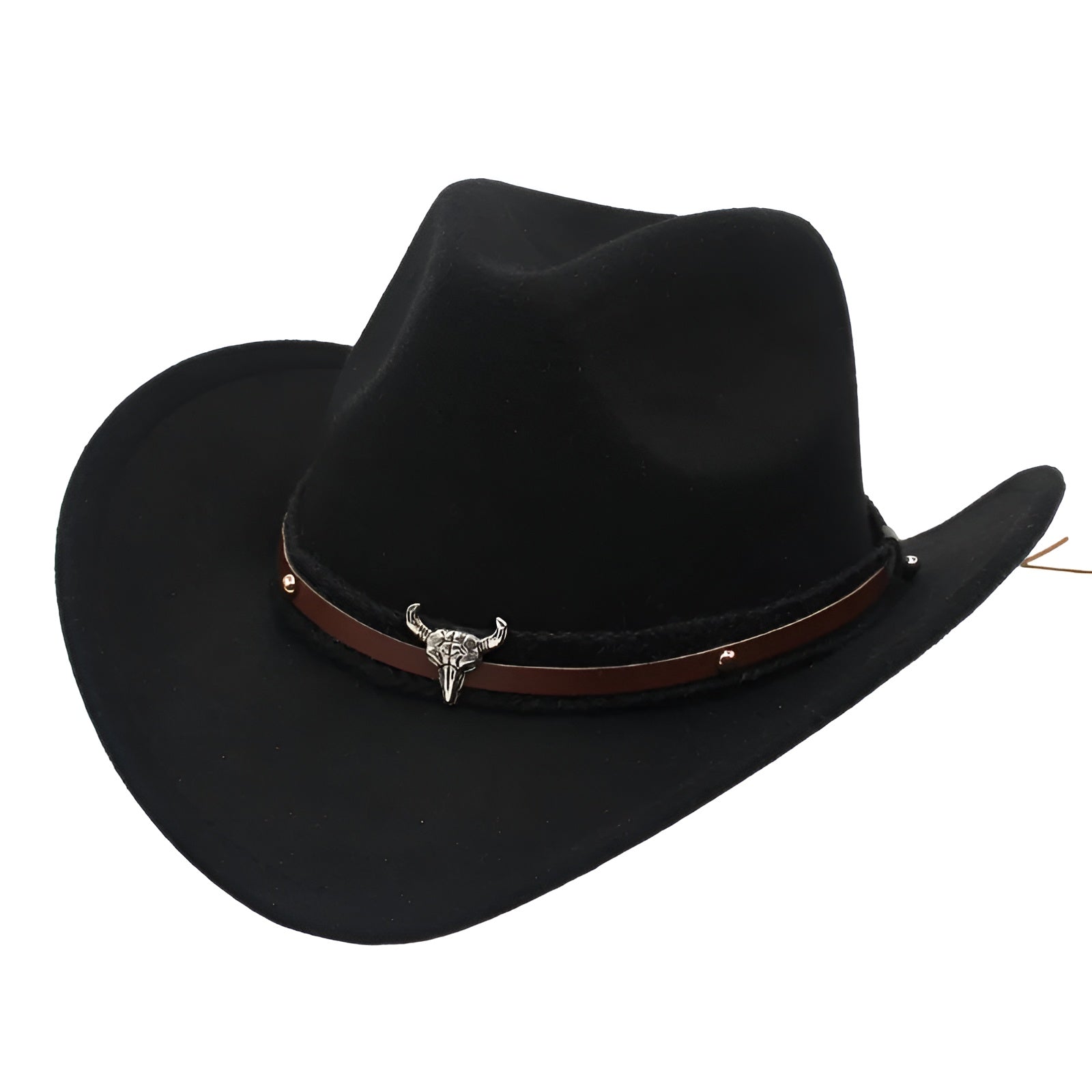 Intérieur d'un chapeau cowboy montrant la doublure