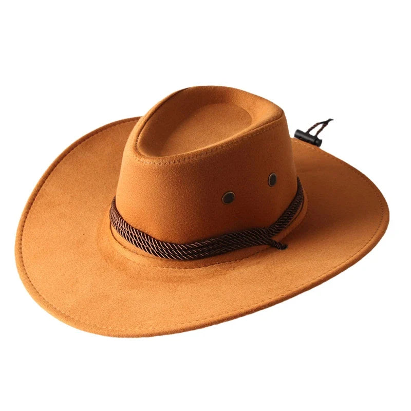 Vue de profil d'un chapeau cowboy sur mannequin