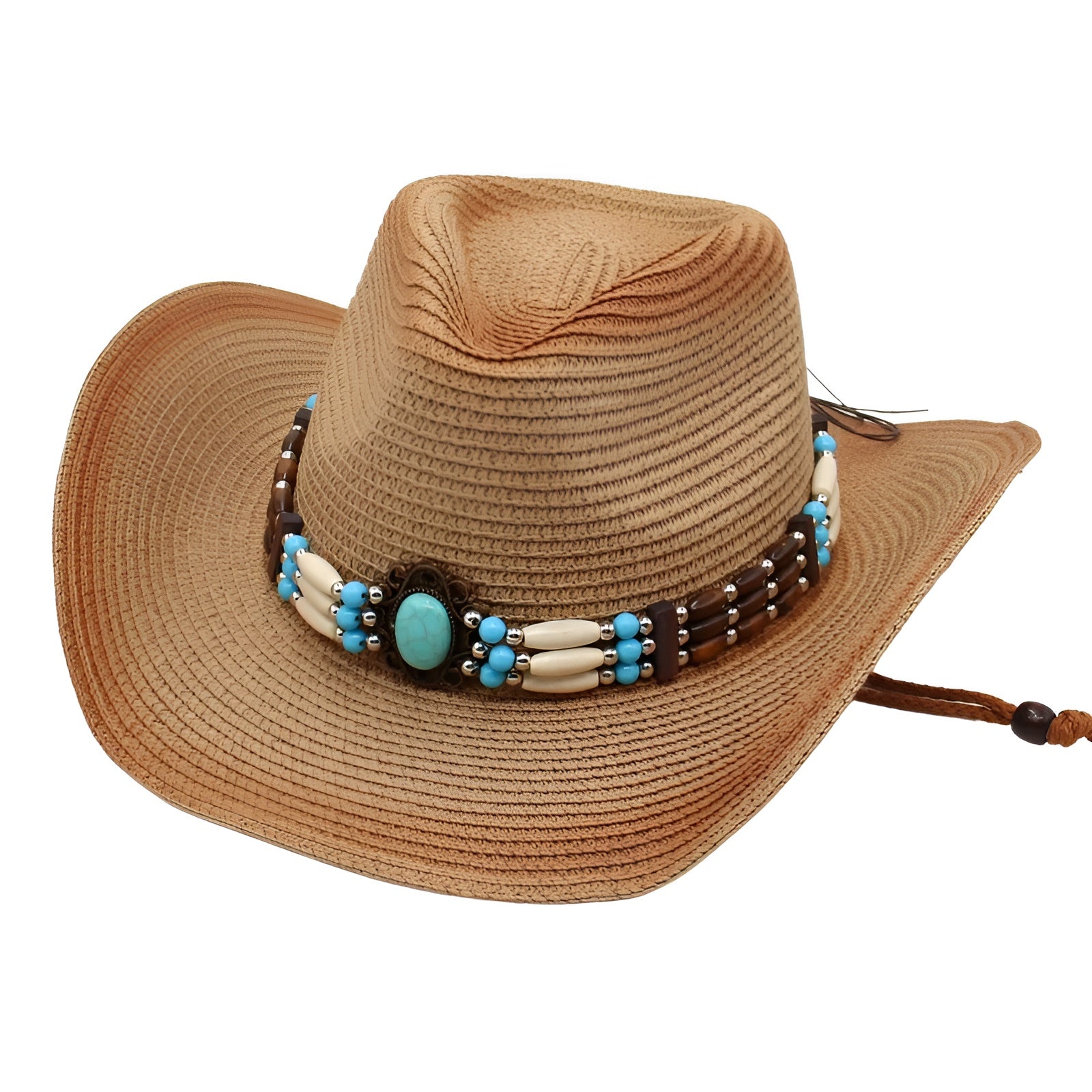 Chapeau cowboy avec bordure légèrement relevée
