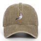 Casquette ajustable avec motif oiseau brodé