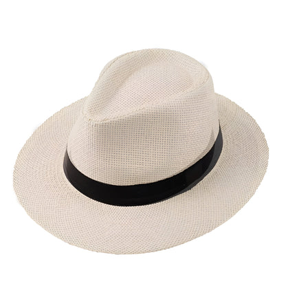Vue arrière du chapeau Panama avec ruban