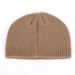 Bonnet en maille marron, style élégant et sobre