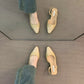 Vue de dessus des ballerines, design élégant et épuré