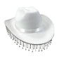 Chapeau cowboy en cuir vu de dessus