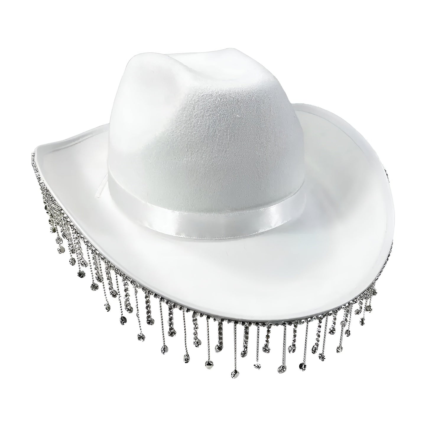 Chapeau cowboy en cuir vu de dessus