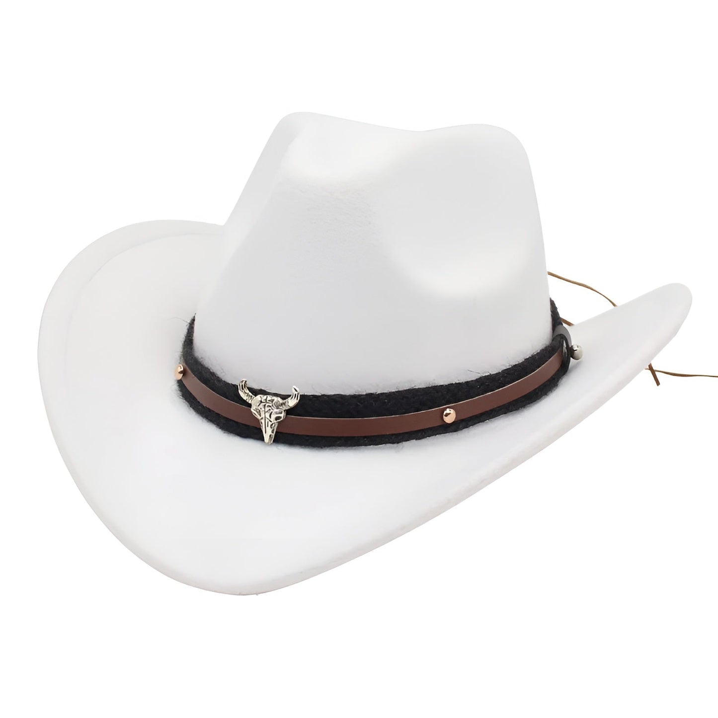 Chapeau cowboy avec bordure large et ombrelle