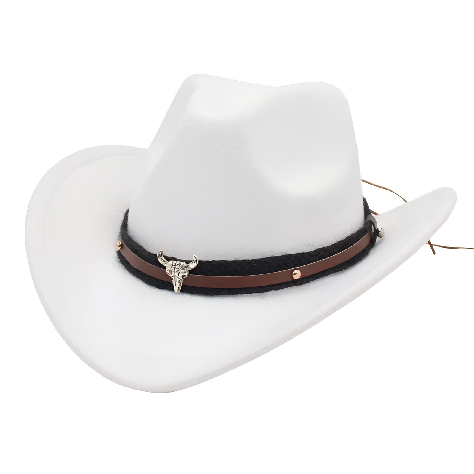 Chapeau cowboy avec bordure large et ombrelle