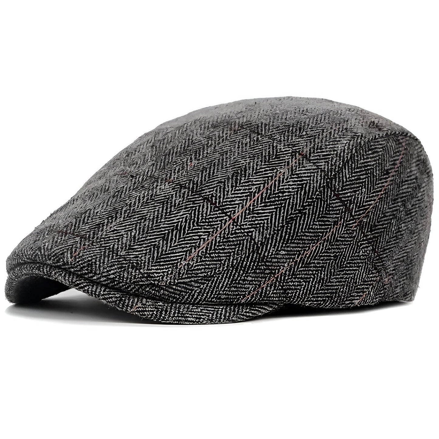 Silhouette d'un homme avec béret en extérieur