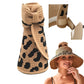 Chapeau de paille avec imprimé sauvage et bord large