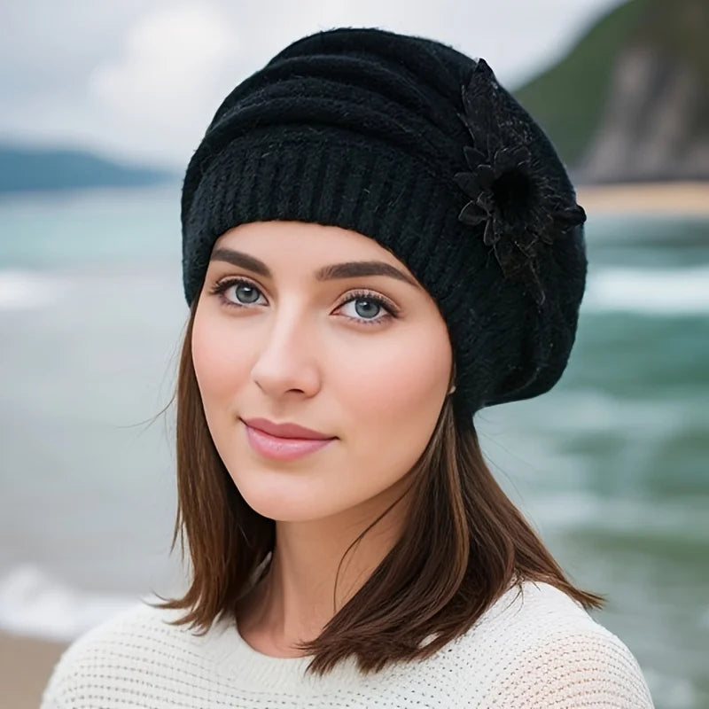 Bonnet en maille torsadée, idéal pour l'hiver