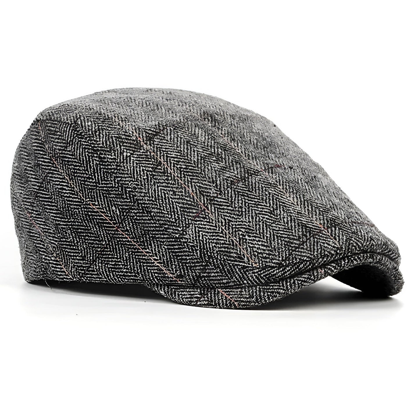 Béret en laine et polyester sur fond blanc