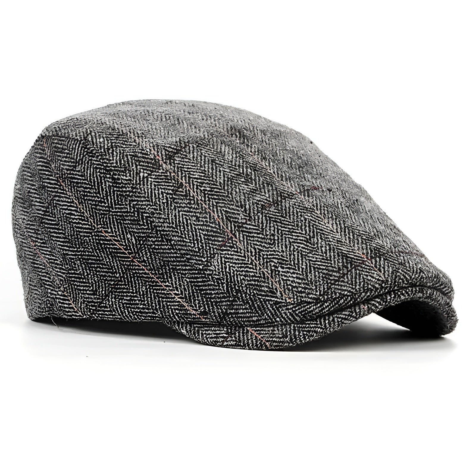 Béret en laine et polyester sur fond blanc