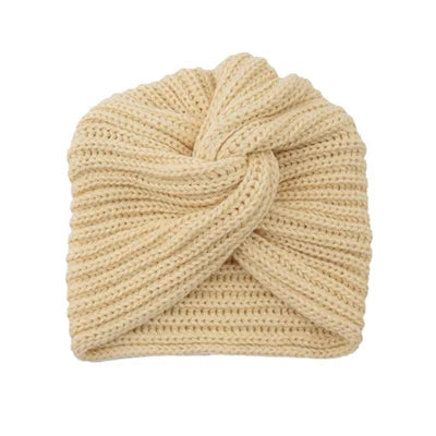 Détail du bonnet turban montrant la qualité de la laine