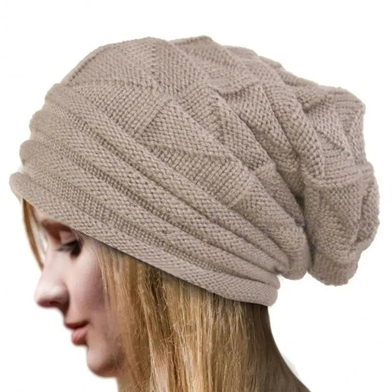 Bonnet chaud en maille épaisse pour l'hiver