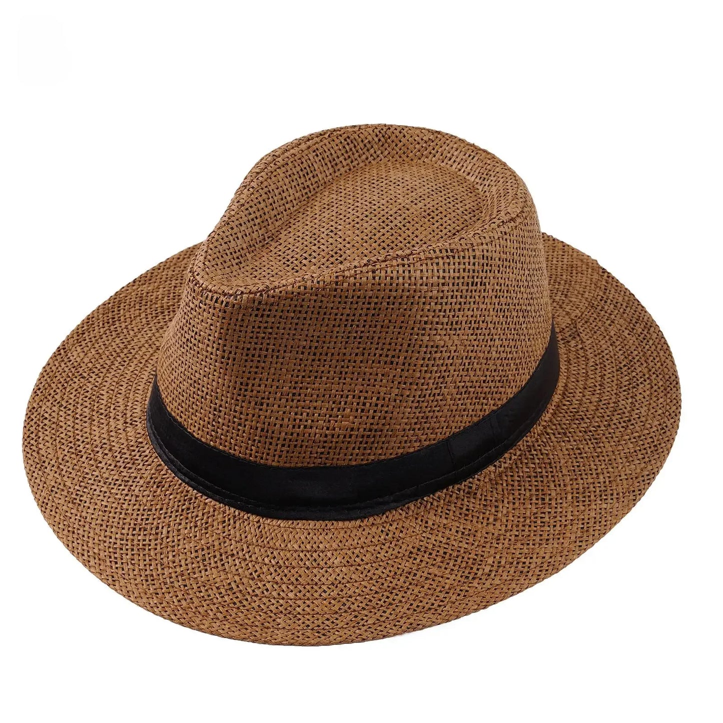 Chapeau Panama sur fond neutre, vue de dessus