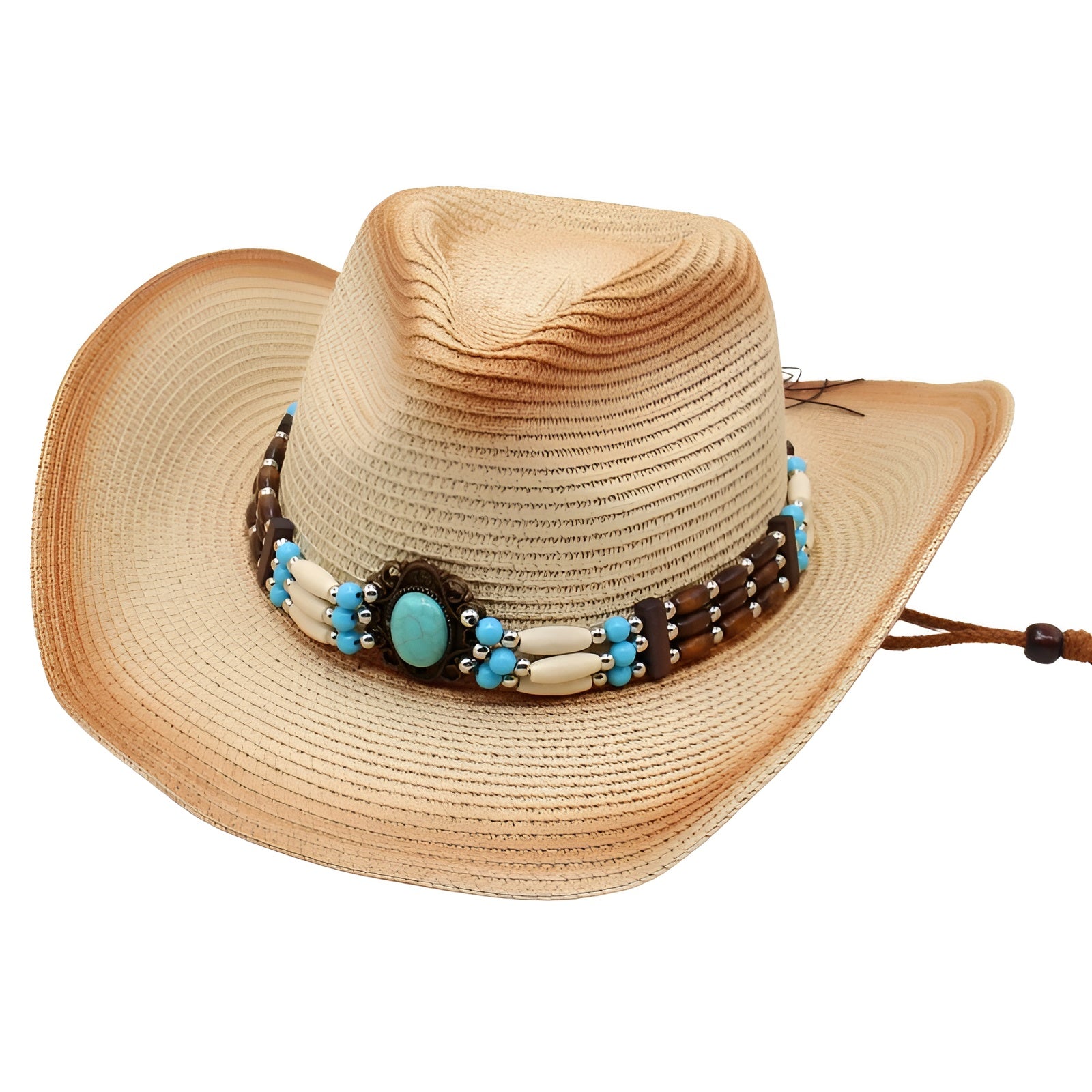 Chapeau cowboy sur fond de paysage désertique