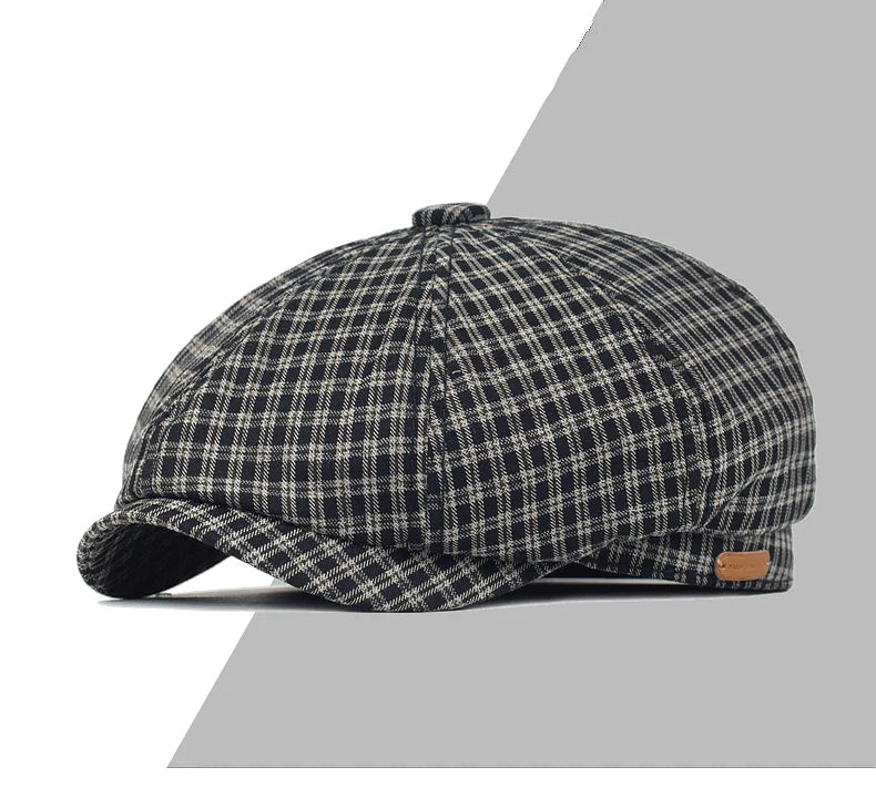 Vue rapprochée d'une casquette rétro avec bord de 6cm