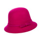 Chapeau cloche en tweed avec boucle décorative