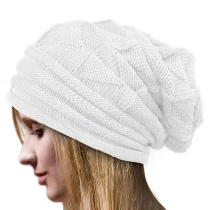 Bonnet d'hiver confortable avec design géométrique