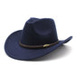 Chapeau cowboy en cuir avec texture patinée