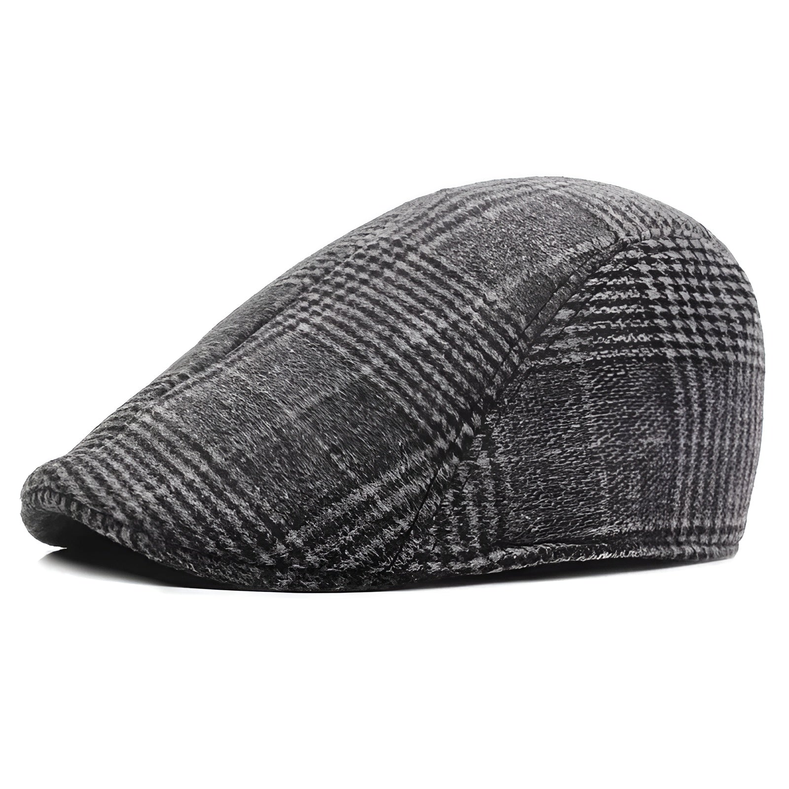 Casquette plate à motif, style sophistiqué