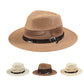 Vue de côté du chapeau Panama, détail en simili cuir