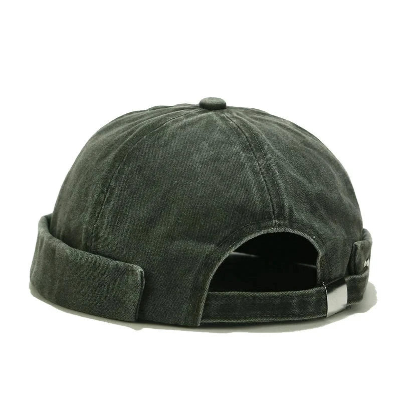Vue arrière d'un bonnet Docker avec sangle ajustable