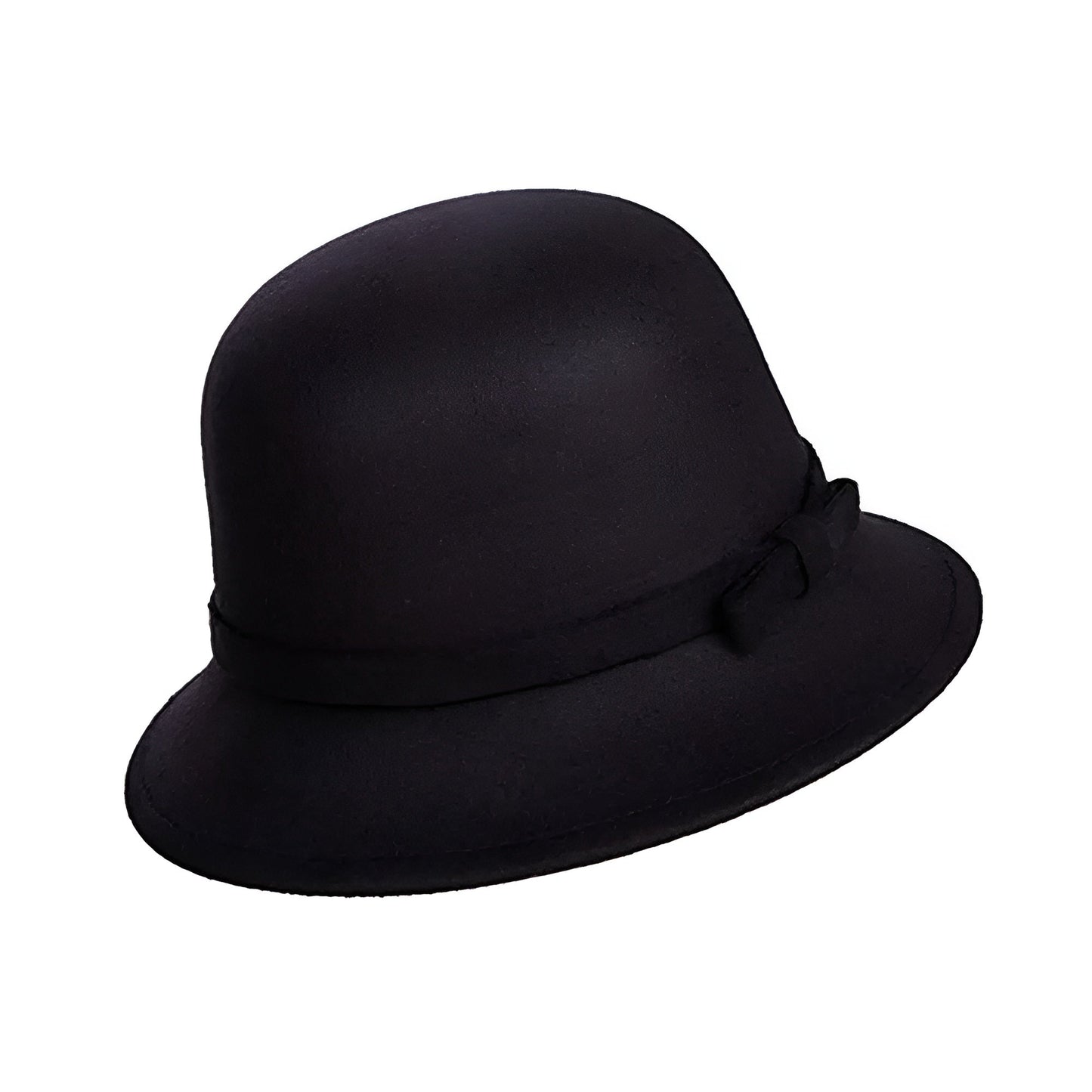 Chapeau cloche rouge avec détails en dentelle délicate