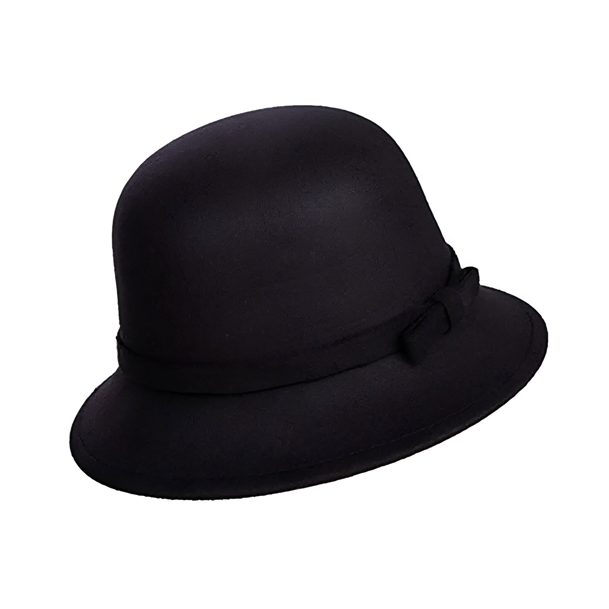 Chapeau cloche rouge avec détails en dentelle délicate