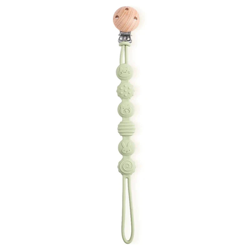 Perles en silicone de l'attache sucette pour apaiser bébé