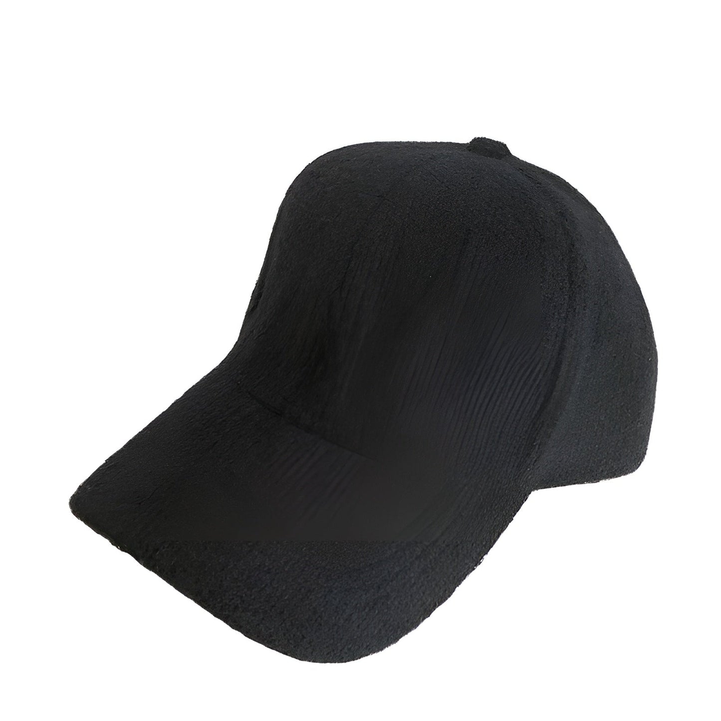Vue de côté d'une casquette en lin avec visière courbée