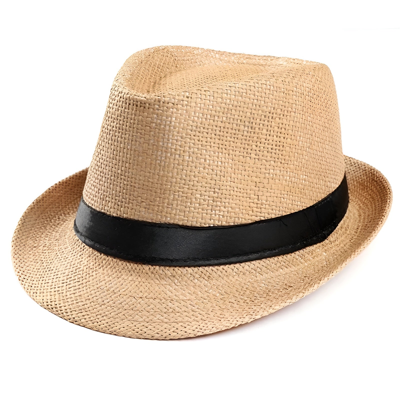 Détail du ruban noir cousu à la base du chapeau