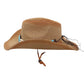 Chapeau cowboy noir avec détails de couture