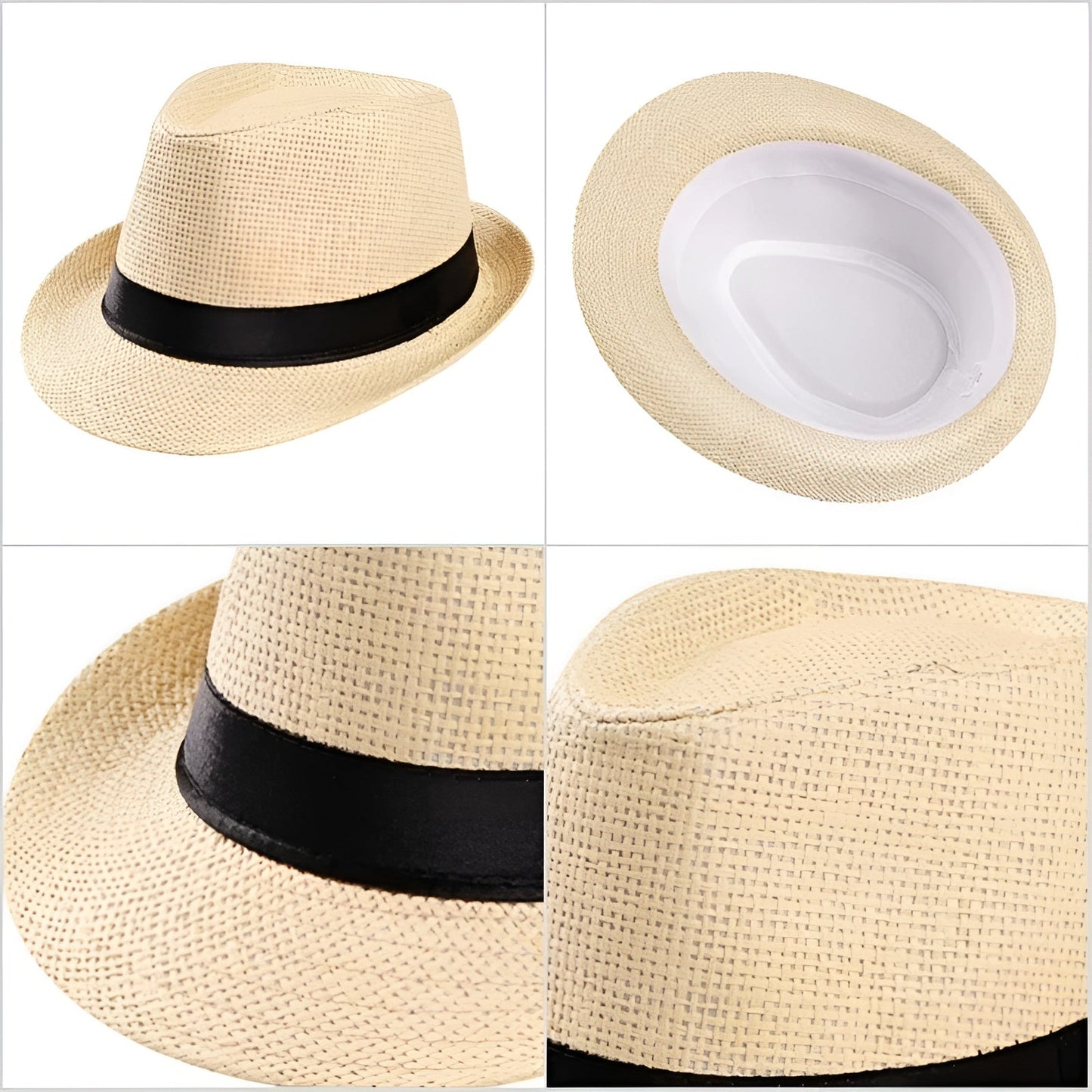 Gros plan sur la texture en fibre synthétique du chapeau