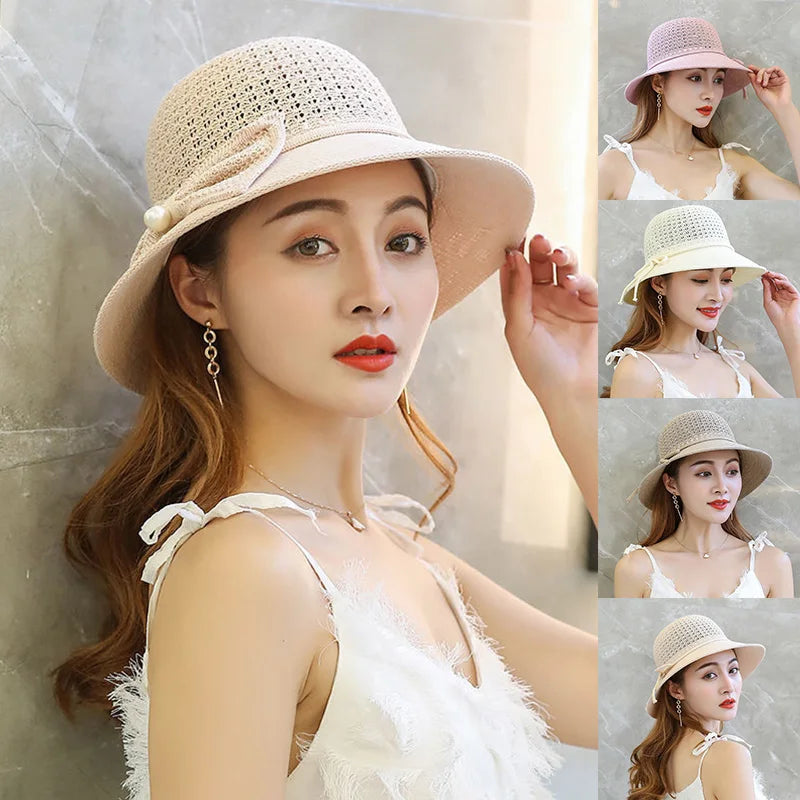 Chapeau de paille femme avec large bord pour l'été