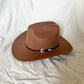 Homme et femme portant des chapeaux cowboy, dos à dos