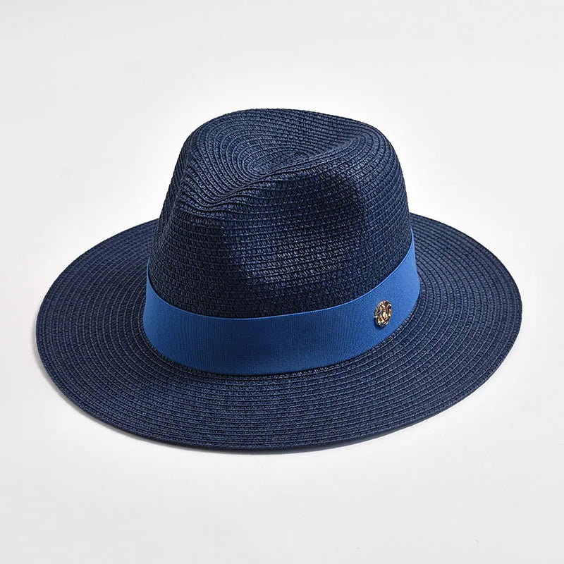 Chapeau Panama avec large bord structuré