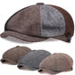 Vue de côté d'une casquette rétro en tweed marron