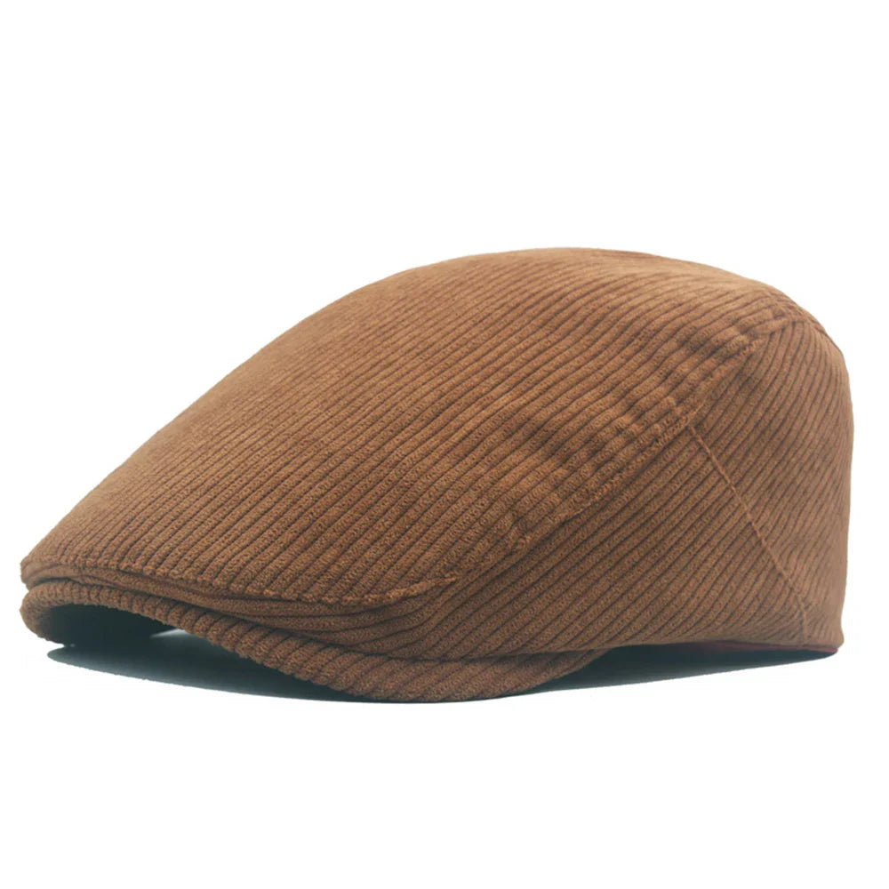 Béret en velours côtelé, vue de dessus, design classique