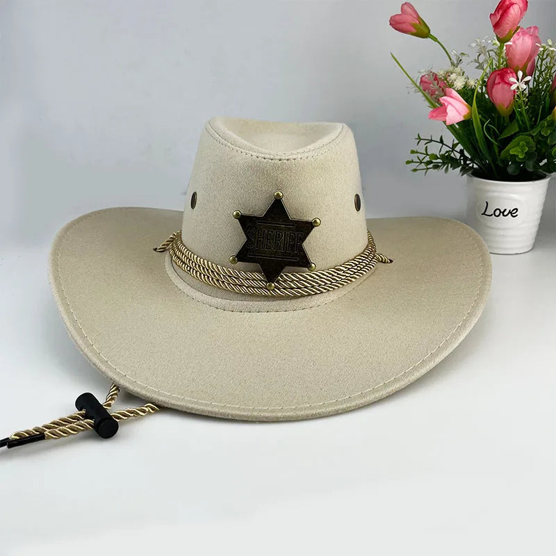 Détail du cordon tressé sur un chapeau cowboy