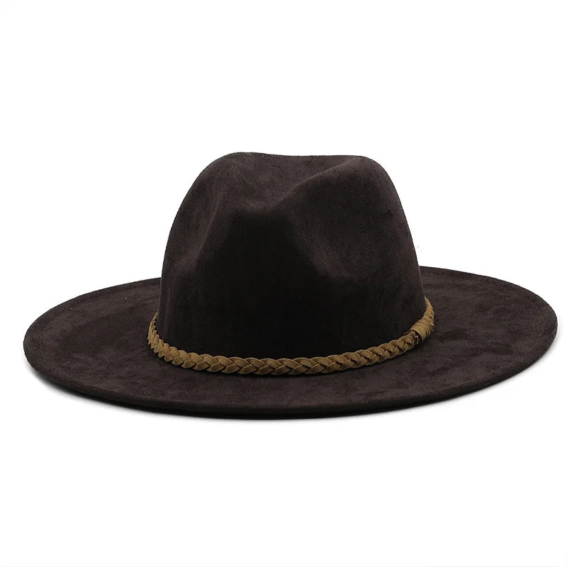 Détail du ruban d'un chapeau Fedora en coton