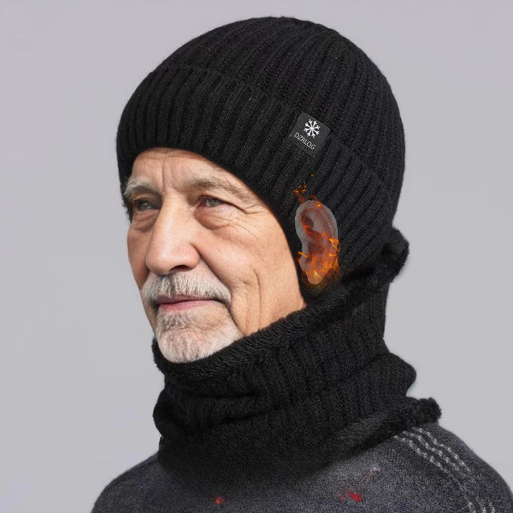 Vue de profil d'un bonnet avec logo flocon de neige