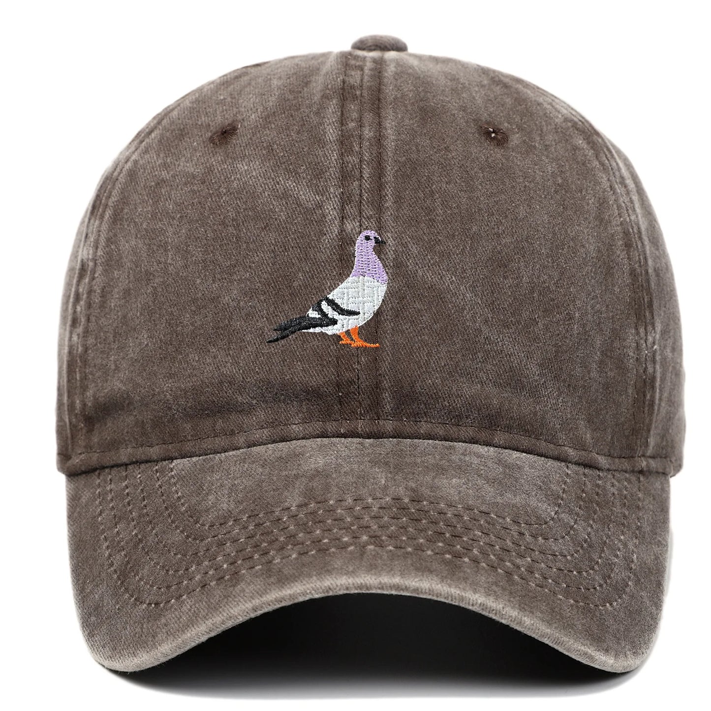 Casquette respirante avec motif oiseau brodé