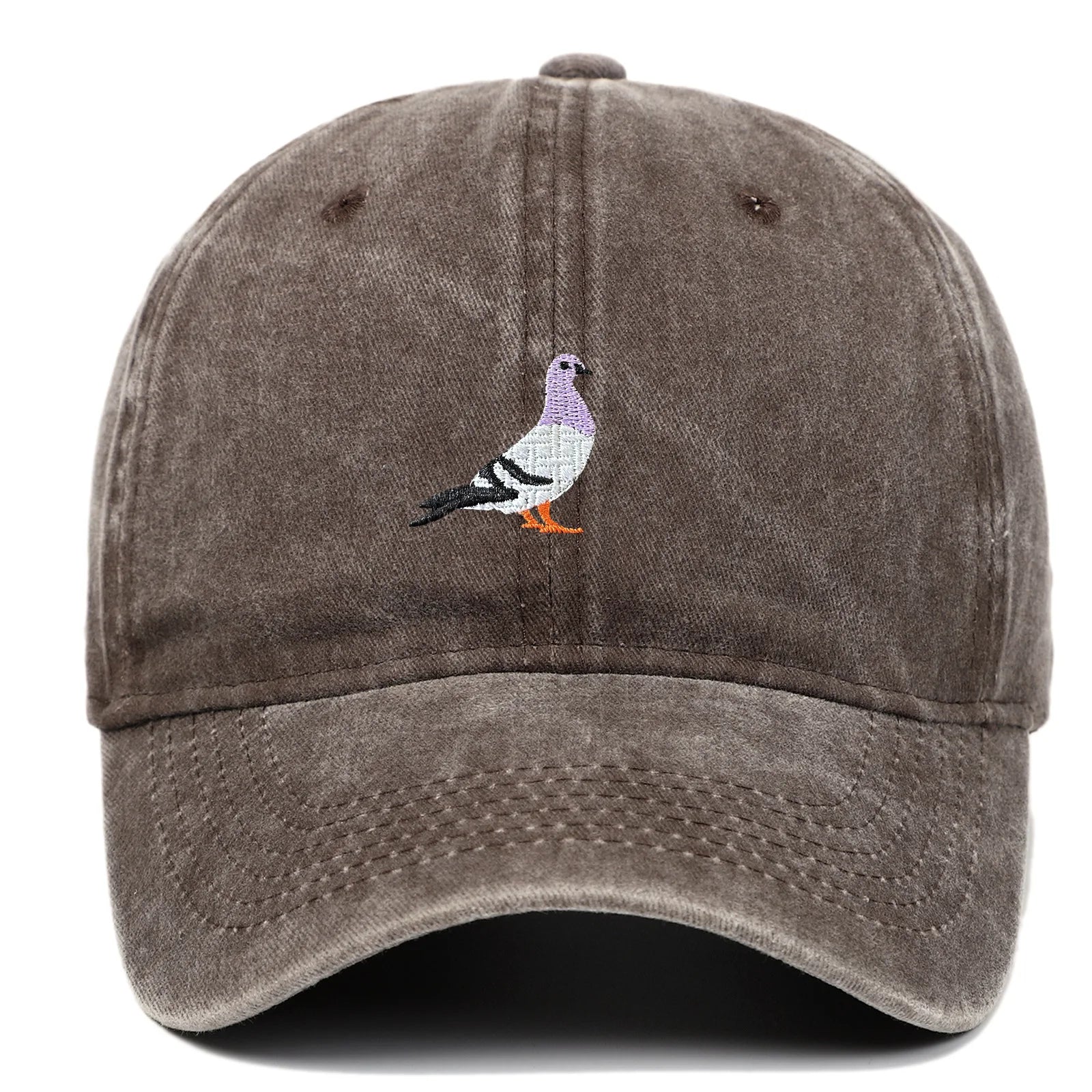 Casquette respirante avec motif oiseau brodé